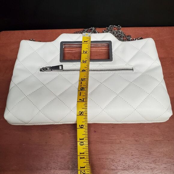 Juditth Quilted Hand Bag with Chain in White from INC - Picture 6 of 8